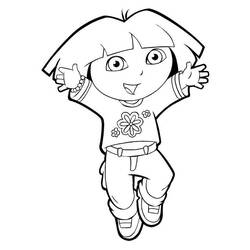 Dibujo para colorear: Dora the Explorer (Dibujos animados) #30046 - Dibujos para Colorear e Imprimir Gratis