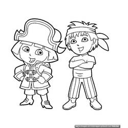 Dibujo para colorear: Dora the Explorer (Dibujos animados) #30053 - Dibujos para Colorear e Imprimir Gratis