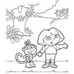 Dibujo para colorear: Dora the Explorer (Dibujos animados) #30100 - Dibujos para Colorear e Imprimir Gratis