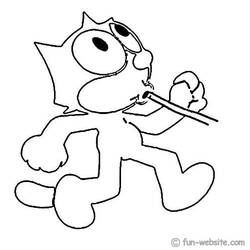 Dibujo para colorear: Felix the Cat (Dibujos animados) #47835 - Dibujos para Colorear e Imprimir Gratis