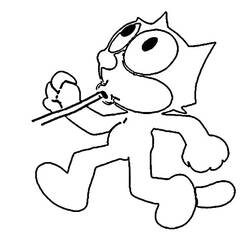 Dibujo para colorear: Felix the Cat (Dibujos animados) #47878 - Dibujos para Colorear e Imprimir Gratis