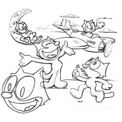 Dibujo para colorear: Felix the Cat (Dibujos animados) #47879 - Dibujos para Colorear e Imprimir Gratis