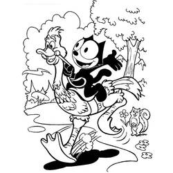 Dibujo para colorear: Felix the Cat (Dibujos animados) #47881 - Dibujos para Colorear e Imprimir Gratis