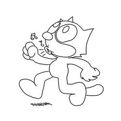Dibujo para colorear: Felix the Cat (Dibujos animados) #47889 - Dibujos para Colorear e Imprimir Gratis