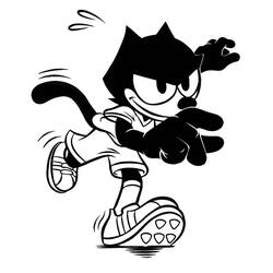 Dibujo para colorear: Felix the Cat (Dibujos animados) #47926 - Dibujos para Colorear e Imprimir Gratis