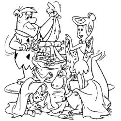 Dibujo para colorear: Flintstones (Dibujos animados) #29615 - Dibujos para Colorear e Imprimir Gratis