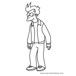 Dibujo para colorear: Futurama (Dibujos animados) #48411 - Dibujos para Colorear e Imprimir Gratis