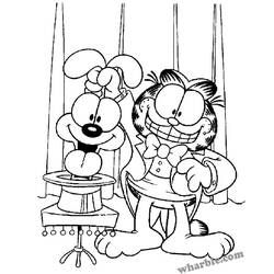 Dibujo para colorear: Garfield (Dibujos animados) #26128 - Dibujos para Colorear e Imprimir Gratis