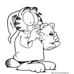 Dibujo para colorear: Garfield (Dibujos animados) #26150 - Dibujos para Colorear e Imprimir Gratis