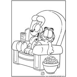 Dibujo para colorear: Garfield (Dibujos animados) #26154 - Dibujos para Colorear e Imprimir Gratis