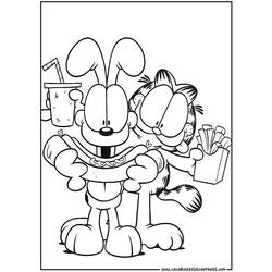 Dibujo para colorear: Garfield (Dibujos animados) #26173 - Dibujos para Colorear e Imprimir Gratis