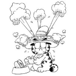 Dibujo para colorear: Garfield (Dibujos animados) #26185 - Dibujos para Colorear e Imprimir Gratis