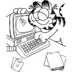 Dibujo para colorear: Garfield (Dibujos animados) #26210 - Dibujos para Colorear e Imprimir Gratis