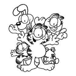 Dibujo para colorear: Garfield (Dibujos animados) #26216 - Dibujos para Colorear e Imprimir Gratis