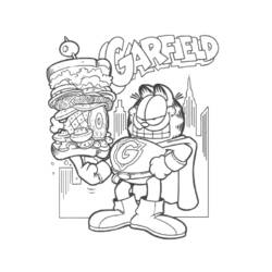 Dibujo para colorear: Garfield (Dibujos animados) #26244 - Dibujos para Colorear e Imprimir Gratis