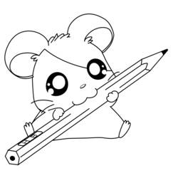 Dibujo para colorear: Hamtaro (Dibujos animados) #39916 - Dibujos para Colorear e Imprimir Gratis
