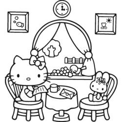 Dibujo para colorear: Hello Kitty (Dibujos animados) #36743 - Dibujos para Colorear e Imprimir Gratis