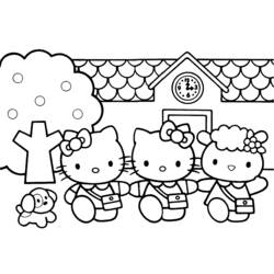 Dibujo para colorear: Hello Kitty (Dibujos animados) #36762 - Dibujos para Colorear e Imprimir Gratis