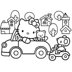 Dibujo para colorear: Hello Kitty (Dibujos animados) #36767 - Dibujos para Colorear e Imprimir Gratis