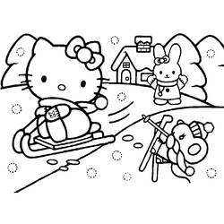 Dibujo para colorear: Hello Kitty (Dibujos animados) #36816 - Dibujos para Colorear e Imprimir Gratis