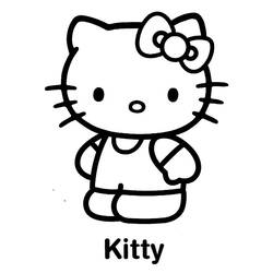 Dibujo para colorear: Hello Kitty (Dibujos animados) #36821 - Dibujos para Colorear e Imprimir Gratis