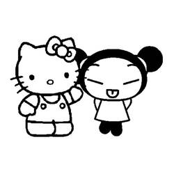 Dibujo para colorear: Hello Kitty (Dibujos animados) #36836 - Dibujos para Colorear e Imprimir Gratis