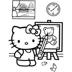 Dibujo para colorear: Hello Kitty (Dibujos animados) #36891 - Dibujos para Colorear e Imprimir Gratis