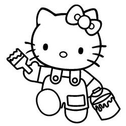 Dibujo para colorear: Hello Kitty (Dibujos animados) #36984 - Dibujos para Colorear e Imprimir Gratis