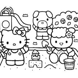Dibujo para colorear: Hello Kitty (Dibujos animados) #36997 - Dibujos para Colorear e Imprimir Gratis