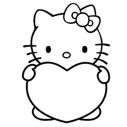 Dibujo para colorear: Hello Kitty (Dibujos animados) #37036 - Dibujos para Colorear e Imprimir Gratis