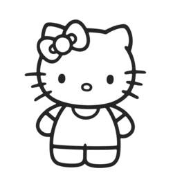 Dibujo para colorear: Hello Kitty (Dibujos animados) #37049 - Dibujos para Colorear e Imprimir Gratis