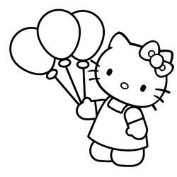 Dibujo para colorear: Hello Kitty (Dibujos animados) #37086 - Dibujos para Colorear e Imprimir Gratis