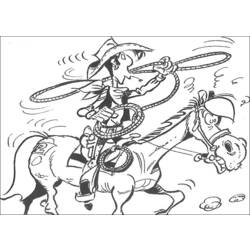Dibujo para colorear: Lucky Luke (Dibujos animados) #25518 - Dibujos para Colorear e Imprimir Gratis