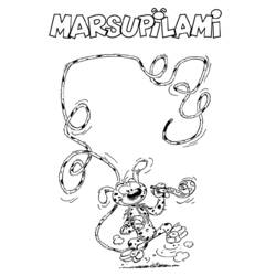 Dibujo para colorear: Marsupilami (Dibujos animados) #50094 - Dibujos para Colorear e Imprimir Gratis