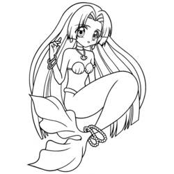 Dibujo para colorear: Mermaid Melody: Pichi Pichi Pitch (Dibujos animados) #53699 - Dibujos para Colorear e Imprimir Gratis