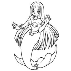 Dibujo para colorear: Mermaid Melody: Pichi Pichi Pitch (Dibujos animados) #53726 - Dibujos para Colorear e Imprimir Gratis