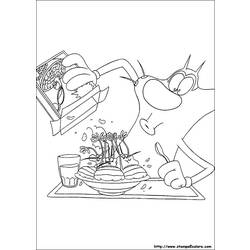 Dibujo para colorear: Oggy and the Cockroaches (Dibujos animados) #37858 - Dibujos para Colorear e Imprimir Gratis