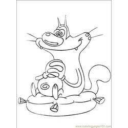 Dibujo para colorear: Oggy and the Cockroaches (Dibujos animados) #37864 - Dibujos para Colorear e Imprimir Gratis