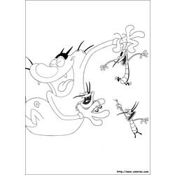 Dibujo para colorear: Oggy and the Cockroaches (Dibujos animados) #37865 - Dibujos para Colorear e Imprimir Gratis