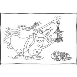 Dibujo para colorear: Oggy and the Cockroaches (Dibujos animados) #37878 - Dibujos para Colorear e Imprimir Gratis