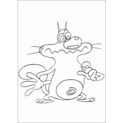 Dibujo para colorear: Oggy and the Cockroaches (Dibujos animados) #37887 - Dibujos para Colorear e Imprimir Gratis