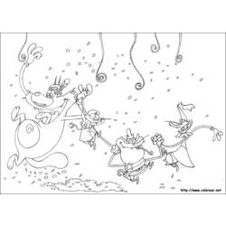 Dibujo para colorear: Oggy and the Cockroaches (Dibujos animados) #37942 - Dibujos para Colorear e Imprimir Gratis