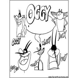 Dibujo para colorear: Oggy and the Cockroaches (Dibujos animados) #37952 - Dibujos para Colorear e Imprimir Gratis