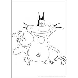Dibujo para colorear: Oggy and the Cockroaches (Dibujos animados) #37960 - Dibujos para Colorear e Imprimir Gratis