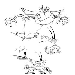 Dibujo para colorear: Oggy and the Cockroaches (Dibujos animados) #37967 - Dibujos para Colorear e Imprimir Gratis