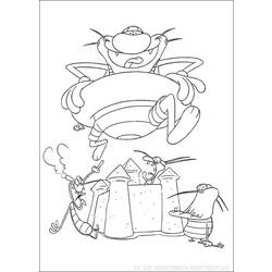 Dibujo para colorear: Oggy and the Cockroaches (Dibujos animados) #37969 - Dibujos para Colorear e Imprimir Gratis