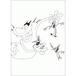Dibujo para colorear: Oggy and the Cockroaches (Dibujos animados) #37989 - Dibujos para Colorear e Imprimir Gratis