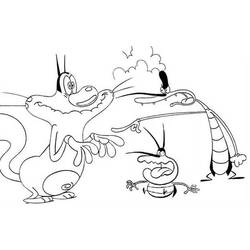 Dibujo para colorear: Oggy and the Cockroaches (Dibujos animados) #38036 - Dibujos para Colorear e Imprimir Gratis