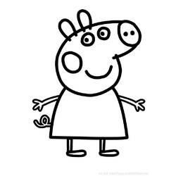 Dibujo para colorear: Peppa Pig (Dibujos animados) #43904 - Dibujos para Colorear e Imprimir Gratis
