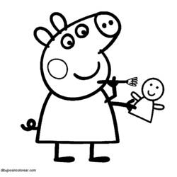 Dibujo para colorear: Peppa Pig (Dibujos animados) #43929 - Dibujos para Colorear e Imprimir Gratis